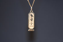 Load image into Gallery viewer, Estate 9 Carat Gold Egyptian Hieroglyph Pendant
