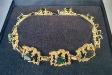 Load image into Gallery viewer, A 1960s 18 Carat Gold & 6.4 Carat Green Tourmaline Bracelet