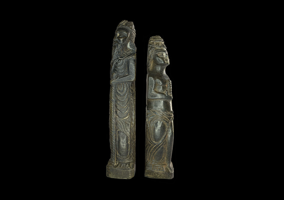 Assyrian Shamaash and Inanna Votive Figures