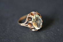 Load image into Gallery viewer, Estate / Vintage 9 Ct Gold &amp; Citrine Cocktail Ring
