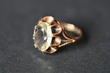 Load image into Gallery viewer, Estate / Vintage 9 Ct Gold &amp; Citrine Cocktail Ring
