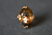 Load image into Gallery viewer, An Early 1970s 9 Carat Gold &amp; Smoky Quartz Ring
