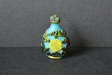 Load image into Gallery viewer, A Qing Peking Glass Shou, Bats, and Chilong Snuff Bottle
