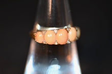 Load image into Gallery viewer, A Victorian 18 Carat Gold, Coral &amp; Diamond Graduated Ring
