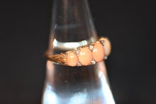 Load image into Gallery viewer, A Victorian 18 Carat Gold, Coral &amp; Diamond Graduated Ring
