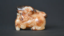 Load image into Gallery viewer, Ming Dynasty Deer, Crane, &amp; Lingzhi &#39;Longevity&#39; Jade Figural Group
