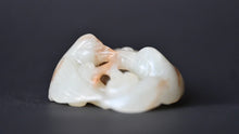 Load image into Gallery viewer, A Qing Reticulated Jade &#39;Magpies and Lingzhi&#39; Marriage Carving | Pendant
