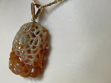 Load image into Gallery viewer, A Qing Dynasty, Squirrel and Grapes Jadeite Pendant
