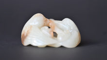 Load image into Gallery viewer, A Qing Reticulated Jade &#39;Magpies and Lingzhi&#39; Marriage Carving | Pendant
