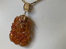 Load image into Gallery viewer, A Qing Dynasty, Squirrel and Grapes Jadeite Pendant
