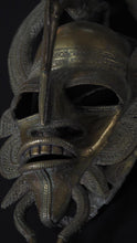 Load image into Gallery viewer, West African Cast Bronze Senufo Kpelié Mask, Early to Mid 20th Century
