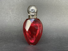 Load image into Gallery viewer, Charles May Ruby Glass &amp; Sterling Silver Scent Bottle (dated 1889)
