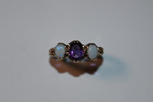 Load image into Gallery viewer, Vintage / Estate 9 Ct Opal &amp; Amethyst Ring
