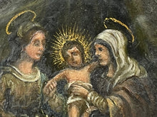 Load image into Gallery viewer, Victorian Oil on Copper Miniature, &#39;Jesus with Mary &amp; St. Anne&#39;
