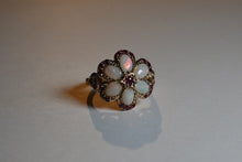 Load image into Gallery viewer, Estate / Vintage 9 Carat Gold, Ruby &amp; Opal Cocktail Ring
