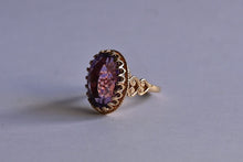 Load image into Gallery viewer, A Classic 1970s (1974) Amethyst Love Motif Cocktail Ring
