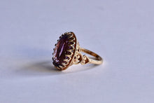 Load image into Gallery viewer, A Classic 1970s (1974) Amethyst Love Motif Cocktail Ring
