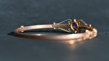 Load image into Gallery viewer, An Edwardian 9 Carat Rose Gold &amp; Amethyst Hinged Bangle (1907)
