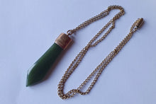 Load image into Gallery viewer, An Early Edwardian 9 Carat &amp; Pounamu (Jade) Roimata Pendant
