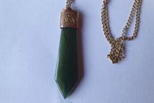 Load image into Gallery viewer, An Early Edwardian 9 Carat &amp; Pounamu (Jade) Roimata Pendant
