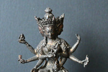 Load image into Gallery viewer, An Early to Mid 1800s Sino-Tibetan Bronze &#39;Ushnishavijaya&#39; Buddhist Deity
