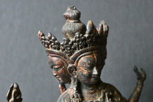 Load image into Gallery viewer, An Early to Mid 1800s Sino-Tibetan Bronze &#39;Ushnishavijaya&#39; Buddhist Deity
