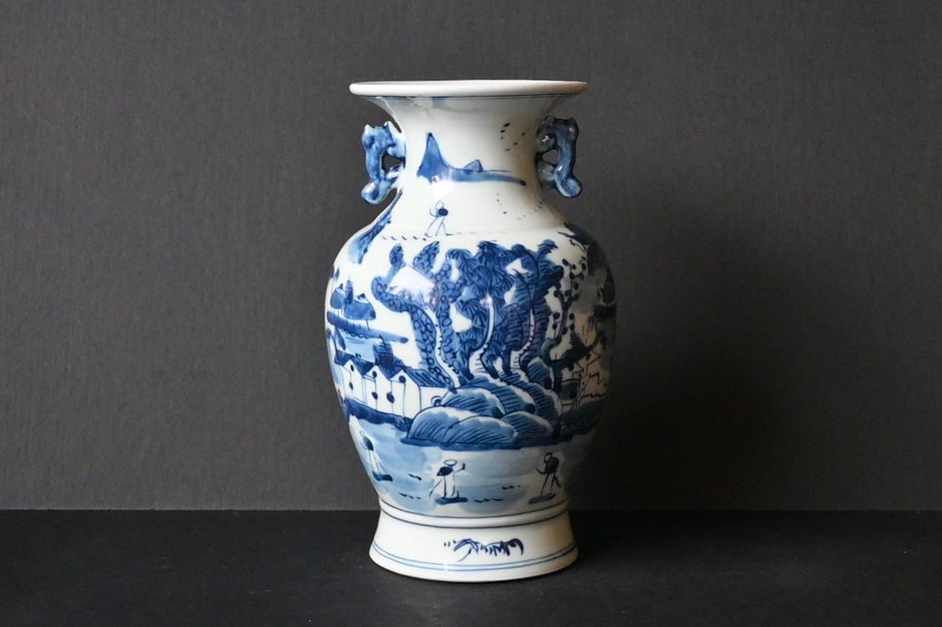 A Transitional Period (1620-1683) Blue & White 'Yu Tang Jia Qi' Vase